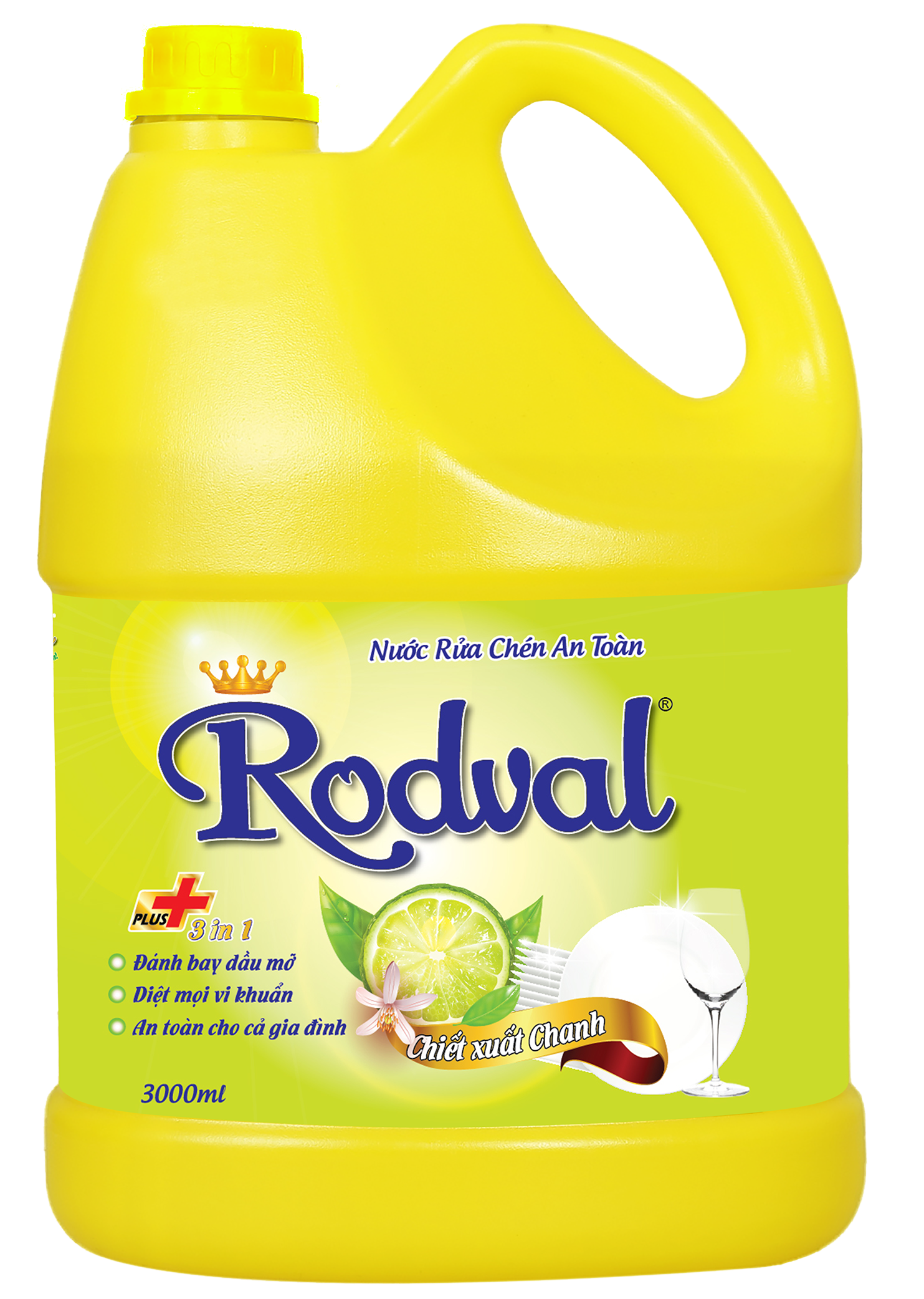 Nước rửa chén Rodval hương chanh 3L
